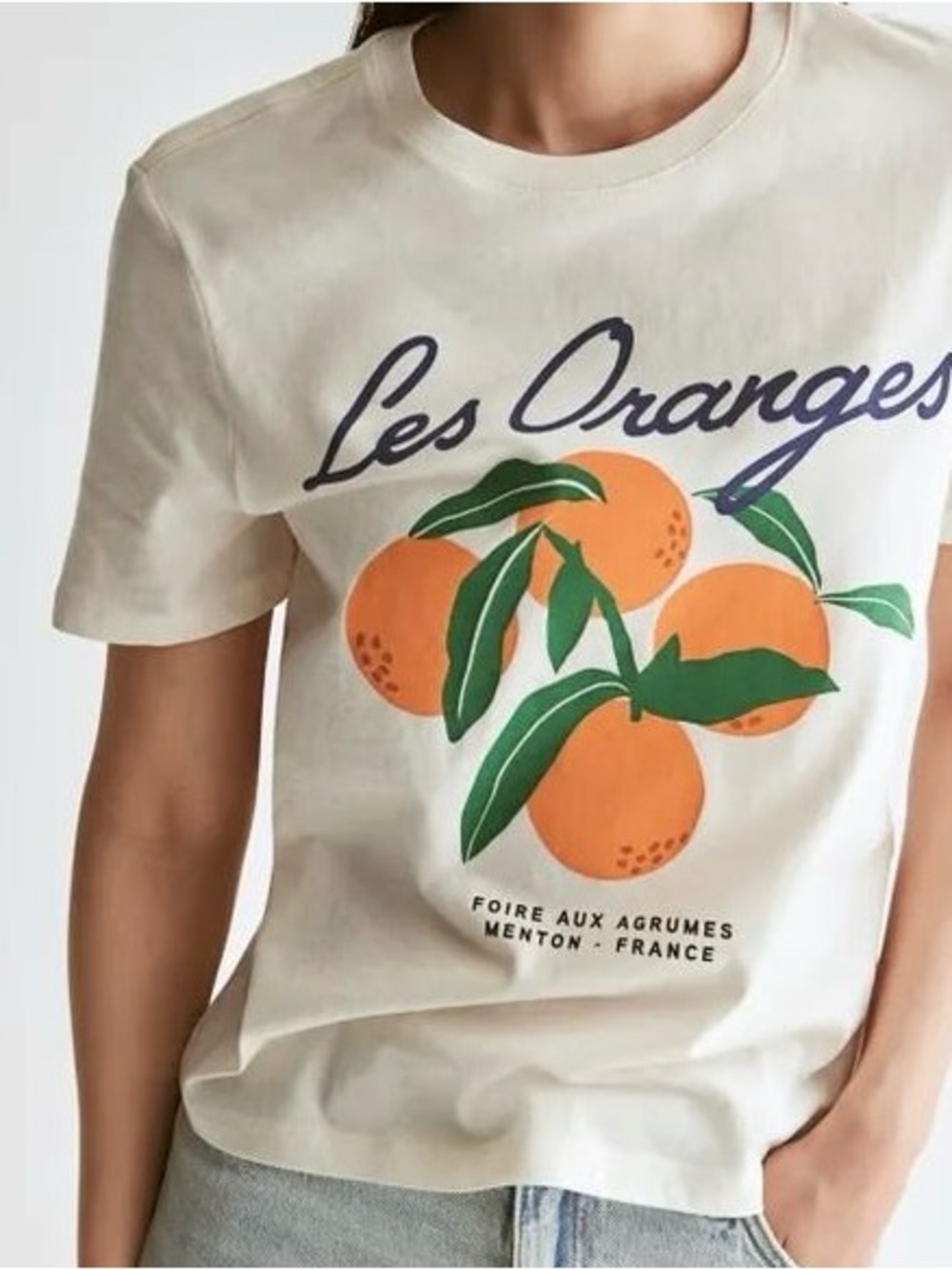 Orange Print Graphic Tee (Large)